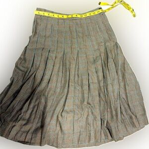 Plaid Adriana vintage retro grey, blue and brown kilt skirt